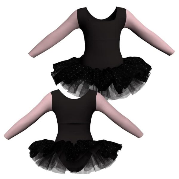 tutu danza maniche lunghe con copritulle tua2537t