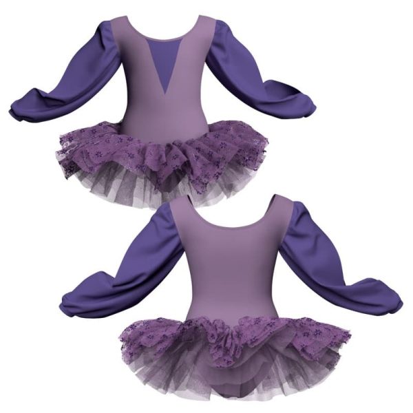 tutu danza maniche lunghe con copritulle tua263356