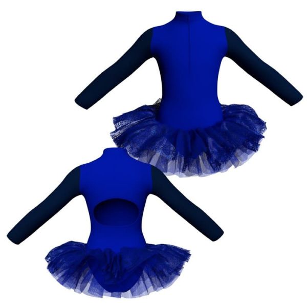 tutu danza maniche lunghe con copritulle tua3095t