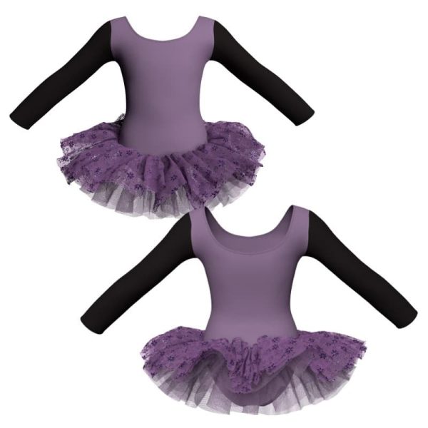 tutu danza maniche lunghe con copritulle tua405t