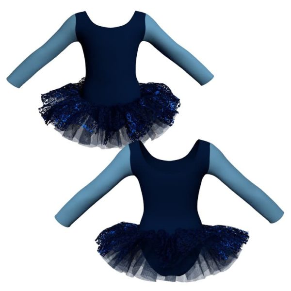 tutu danza maniche lunghe con copritulle tua405t12