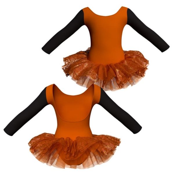 tutu danza maniche lunghe con copritulle tua411t