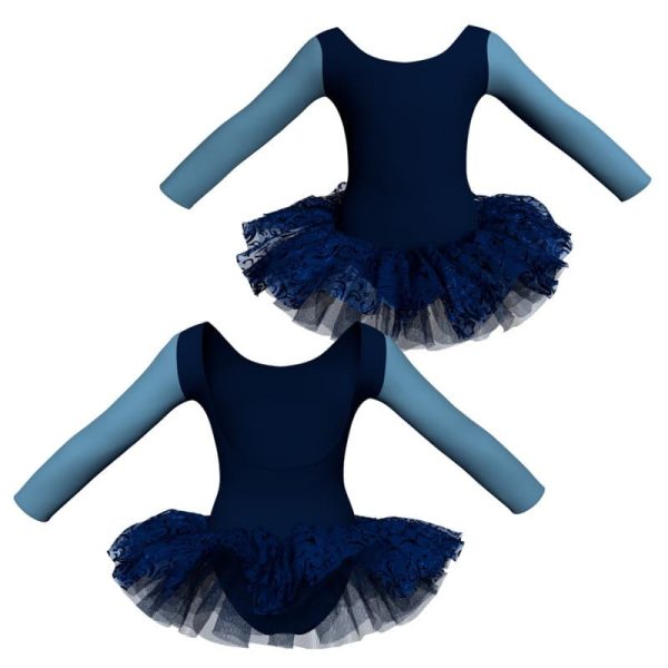 tutu danza maniche lunghe con copritulle tua411t23