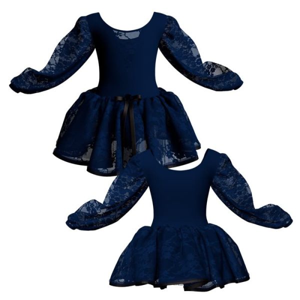 tutu danza maniche lunghe con inserto in rete o pizzo tup263322