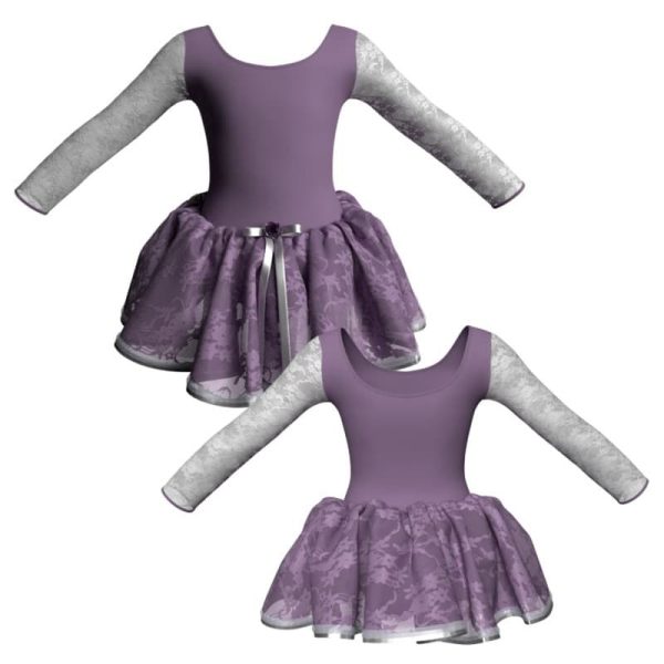 tutu danza maniche lunghe con inserto in rete o pizzo tup405t 1