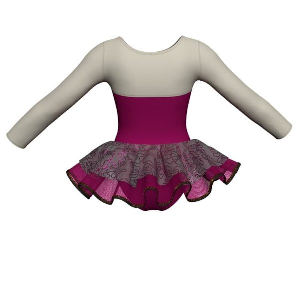 tutu danza maniche lunghe con inserto sk1001lcs101966