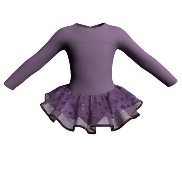 tutu danza maniche lunghe con inserto sk1001lcs110876