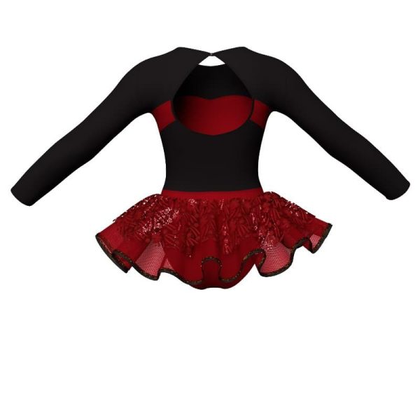 tutu danza maniche lunghe con inserto sk1001lcs110987