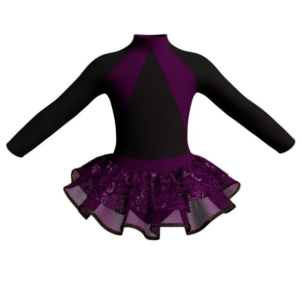 tutu danza maniche lunghe con inserto sk1001lcs119