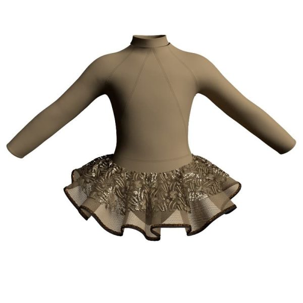 tutu danza maniche lunghe con inserto sk1001lcs11934