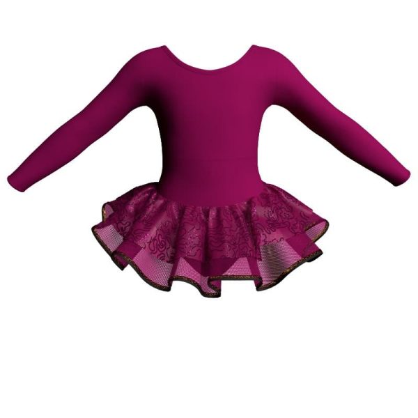 tutu danza maniche lunghe con inserto sk1001lcs22812