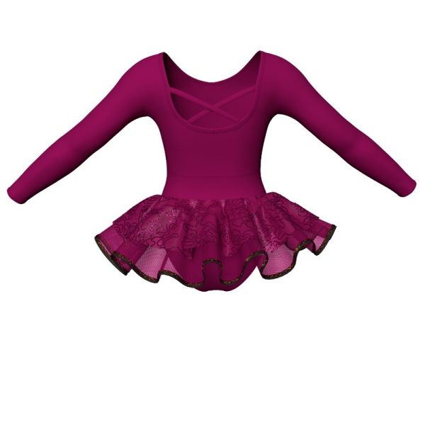 tutu danza maniche lunghe con inserto sk1001lcs228678