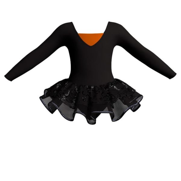 tutu danza maniche lunghe con inserto sk1001lcs2532000