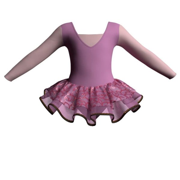 tutu danza maniche lunghe con inserto sk1001lcs2532t11