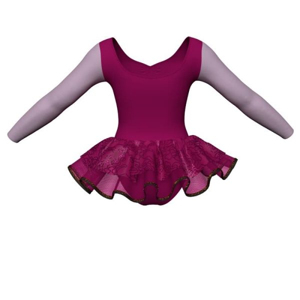 tutu danza maniche lunghe con inserto sk1001lcs3004t567