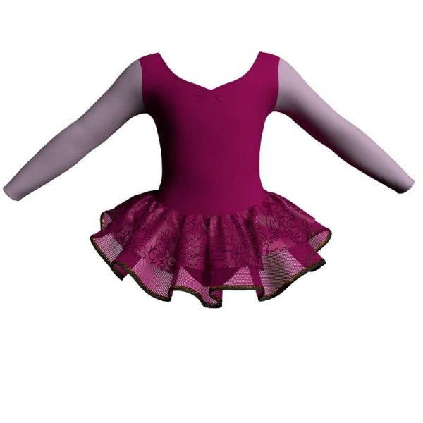 tutu danza maniche lunghe con inserto sk1001lcs3004t78