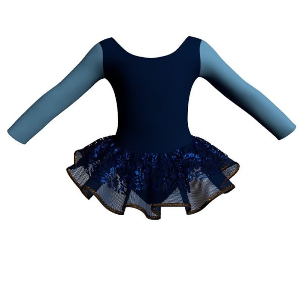 tutu danza maniche lunghe con inserto sk1001lcs411t11