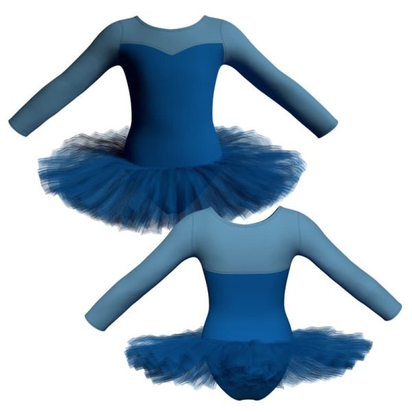 tutu danza maniche lunghe con inserto tuq101911