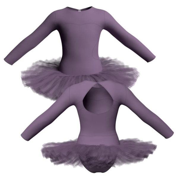 tutu danza maniche lunghe con inserto tuq11022