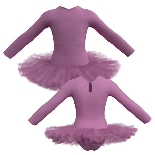 tutu danza maniche lunghe con inserto tuq113