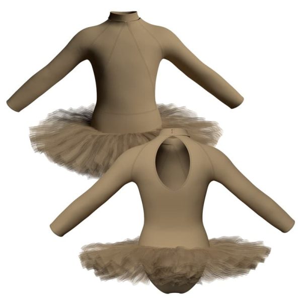 tutu danza maniche lunghe con inserto tuq119