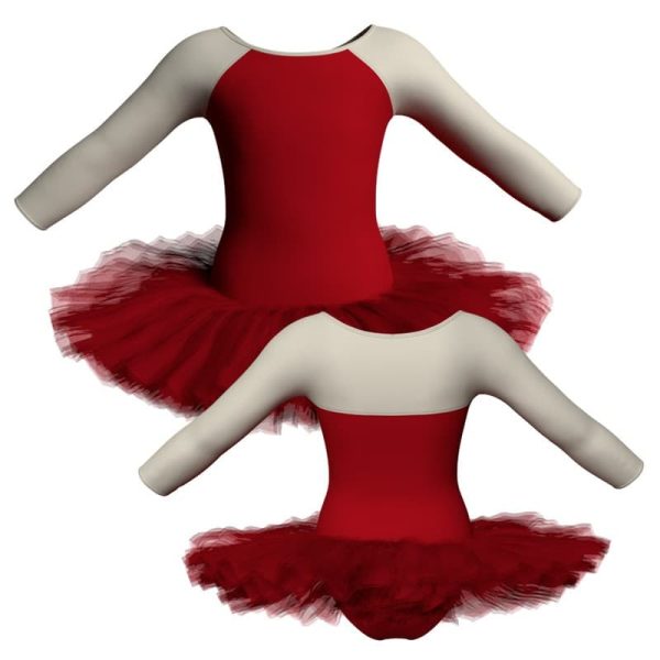 tutu danza maniche lunghe con inserto tuq205