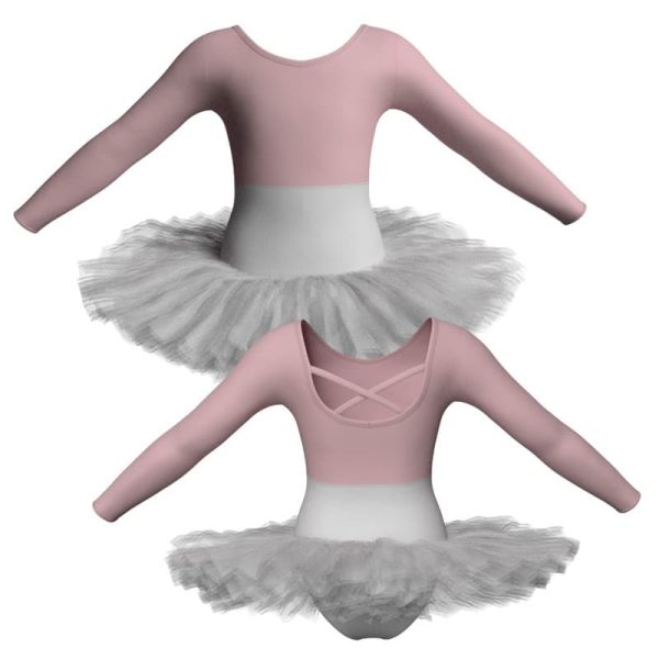 tutu danza maniche lunghe con inserto tuq228