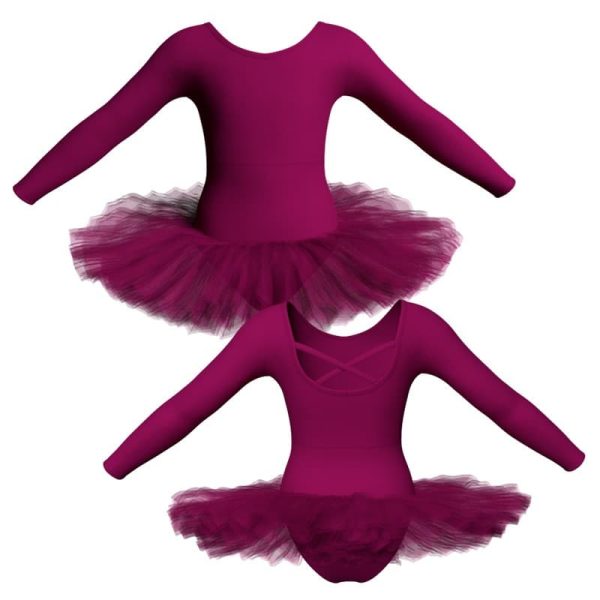 tutu danza maniche lunghe con inserto tuq22822