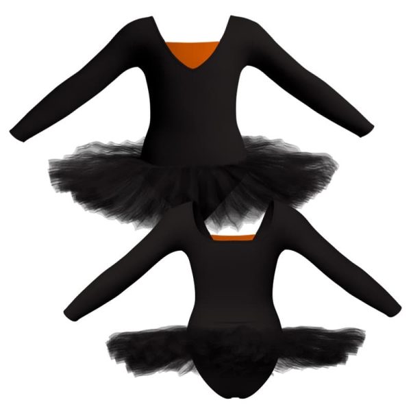 tutu danza maniche lunghe con inserto tuq2532