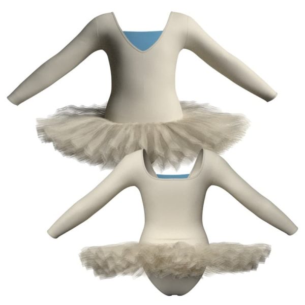 tutu danza maniche lunghe con inserto tuq253211