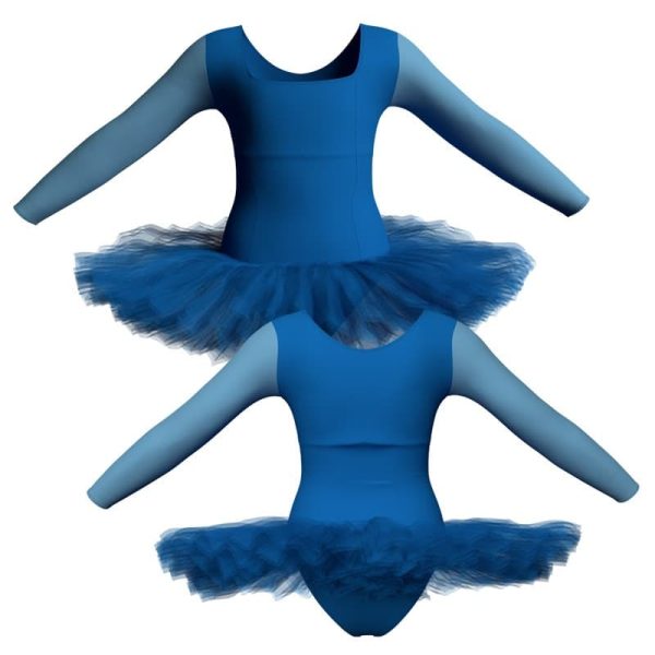 tutu danza maniche lunghe con inserto tuq2537t11