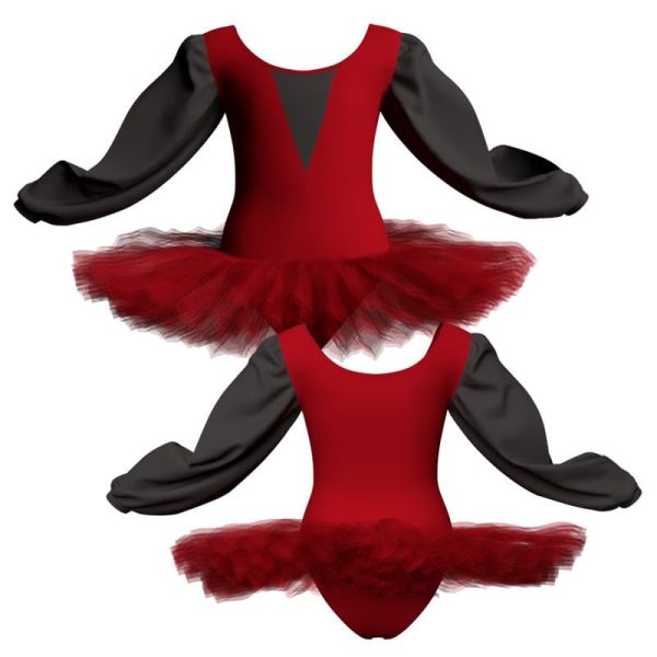 tutu danza maniche lunghe con inserto tuq2633