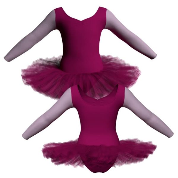 tutu danza maniche lunghe con inserto tuq3004t