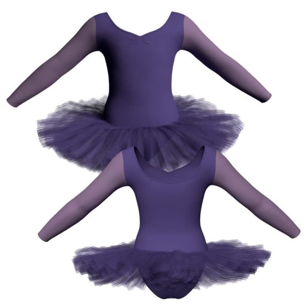 tutu danza maniche lunghe con inserto tuq3004t22