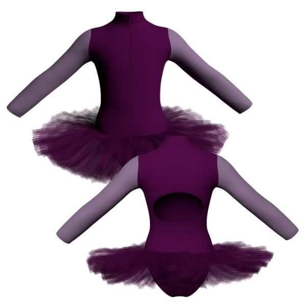 tutu danza maniche lunghe con inserto tuq3095t11