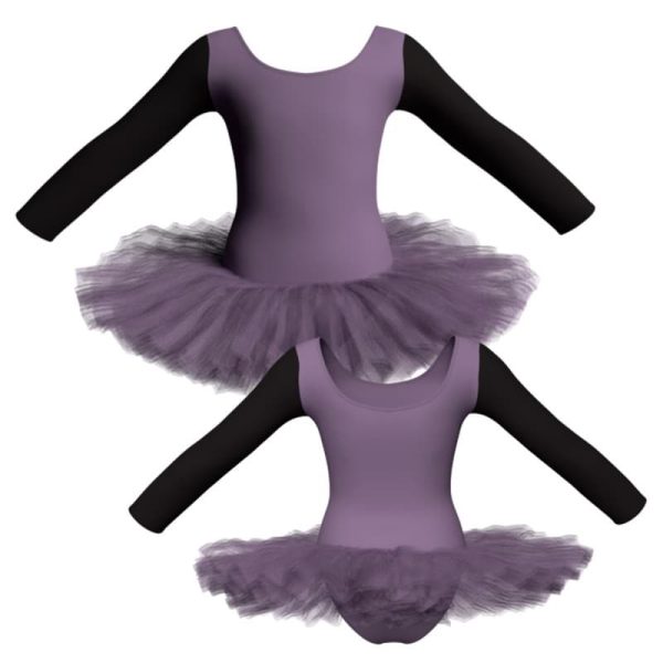 tutu danza maniche lunghe con inserto tuq405t