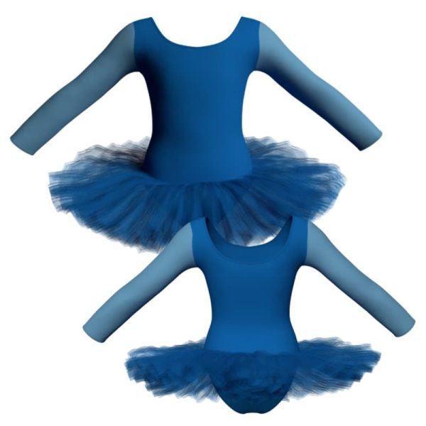 tutu danza maniche lunghe con inserto tuq405t11