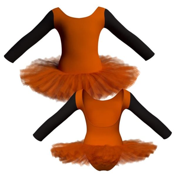 tutu danza maniche lunghe con inserto tuq411t