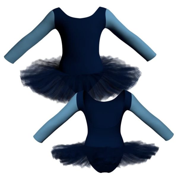 tutu danza maniche lunghe con inserto tuq411t11