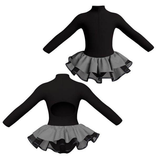 tutu danza maniche lunghe con zip tuc3095