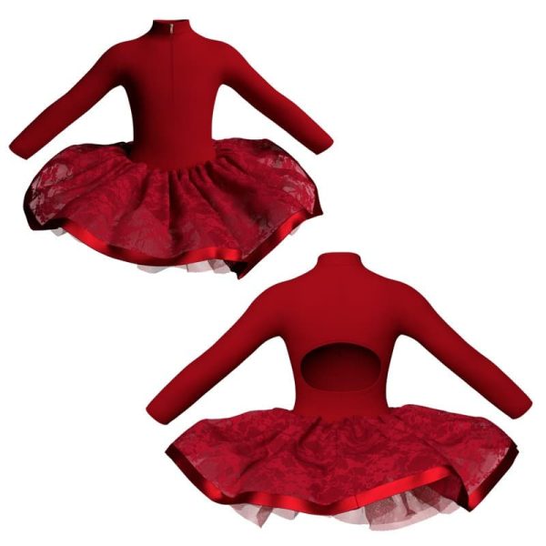 tutu danza maniche lunghe con zip tui30951