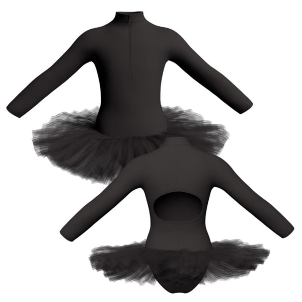 tutu danza maniche lunghe con zip tuq30951