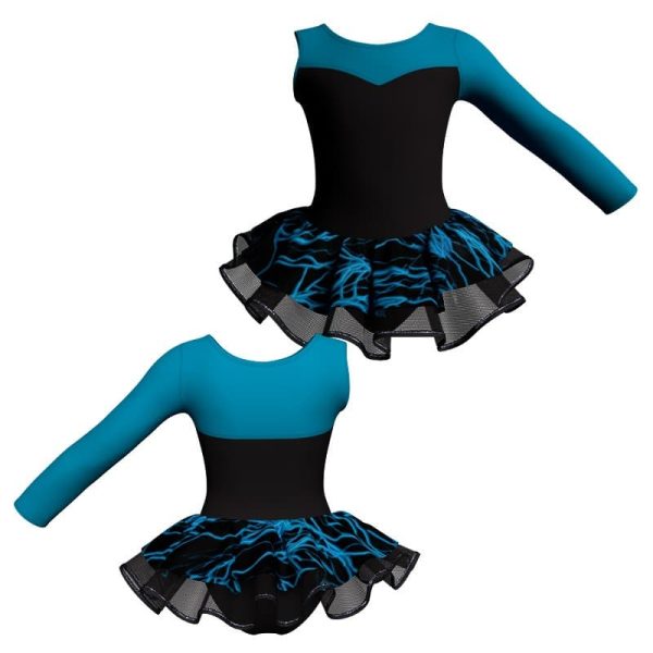 tutu danza monospalla con copritulle fantasy tuc1019sst