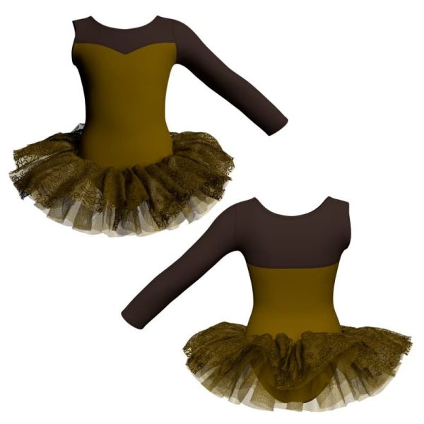 tutu danza monospalla con copritulle tua1019sst