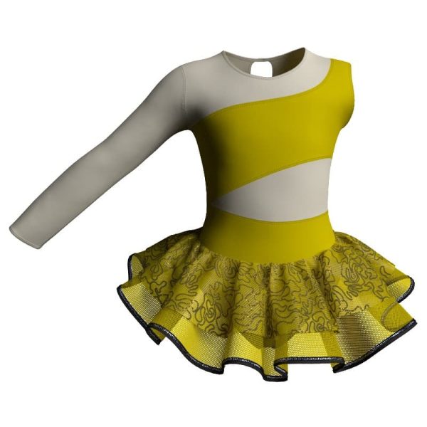 tutu danza monospalla con inserto sk1001lcs108ss