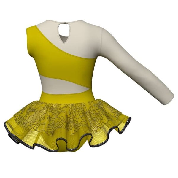 tutu danza monospalla con inserto sk1001lcs108ss121