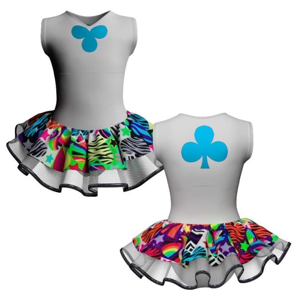 tutu danza senza manica con copritulle fantasy tuc11256