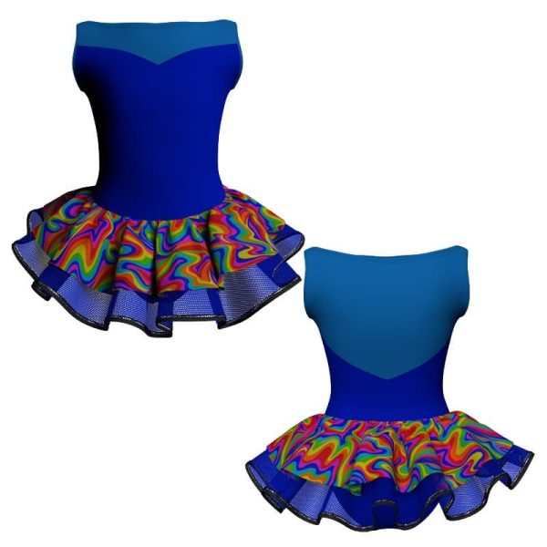 tutu danza senza maniche con copritulle fantasy tuc105ss56