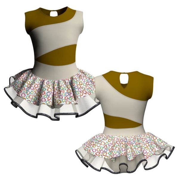 tutu danza senza maniche con copritulle fantasy tuc108sst1