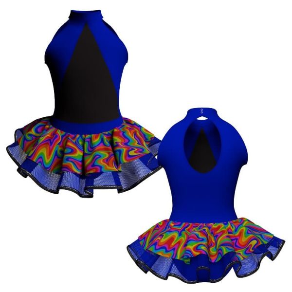 tutu danza senza maniche con copritulle fantasy tuc119ss